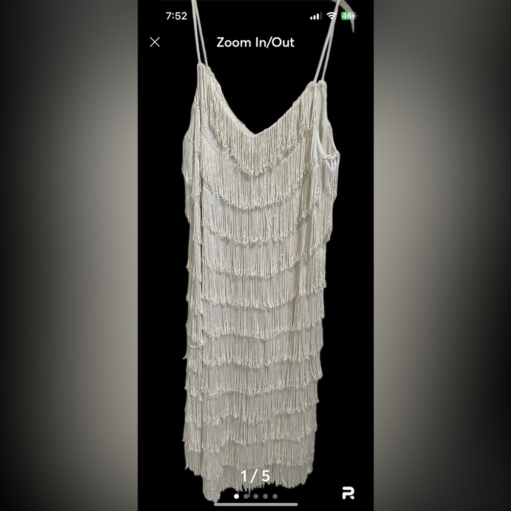Vintage Chipper lined fringe flapper dress